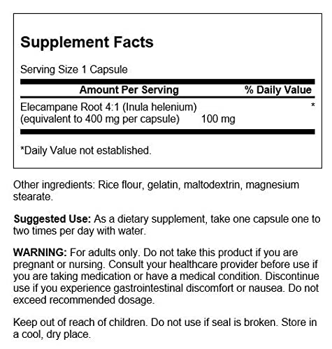 Full Spectrum Elecampane Root Capsules, 60 Count