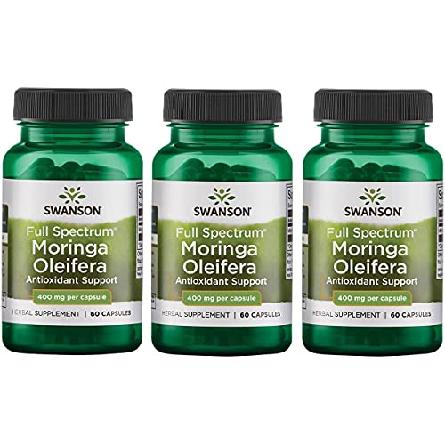 3 Packs Swanson Full Spectrum Moringa Oleifera Capsules