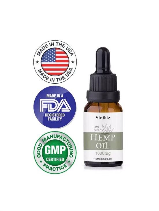 Premium Hemp Oil Drops for Pain, Stress, Anxiety, Sleep