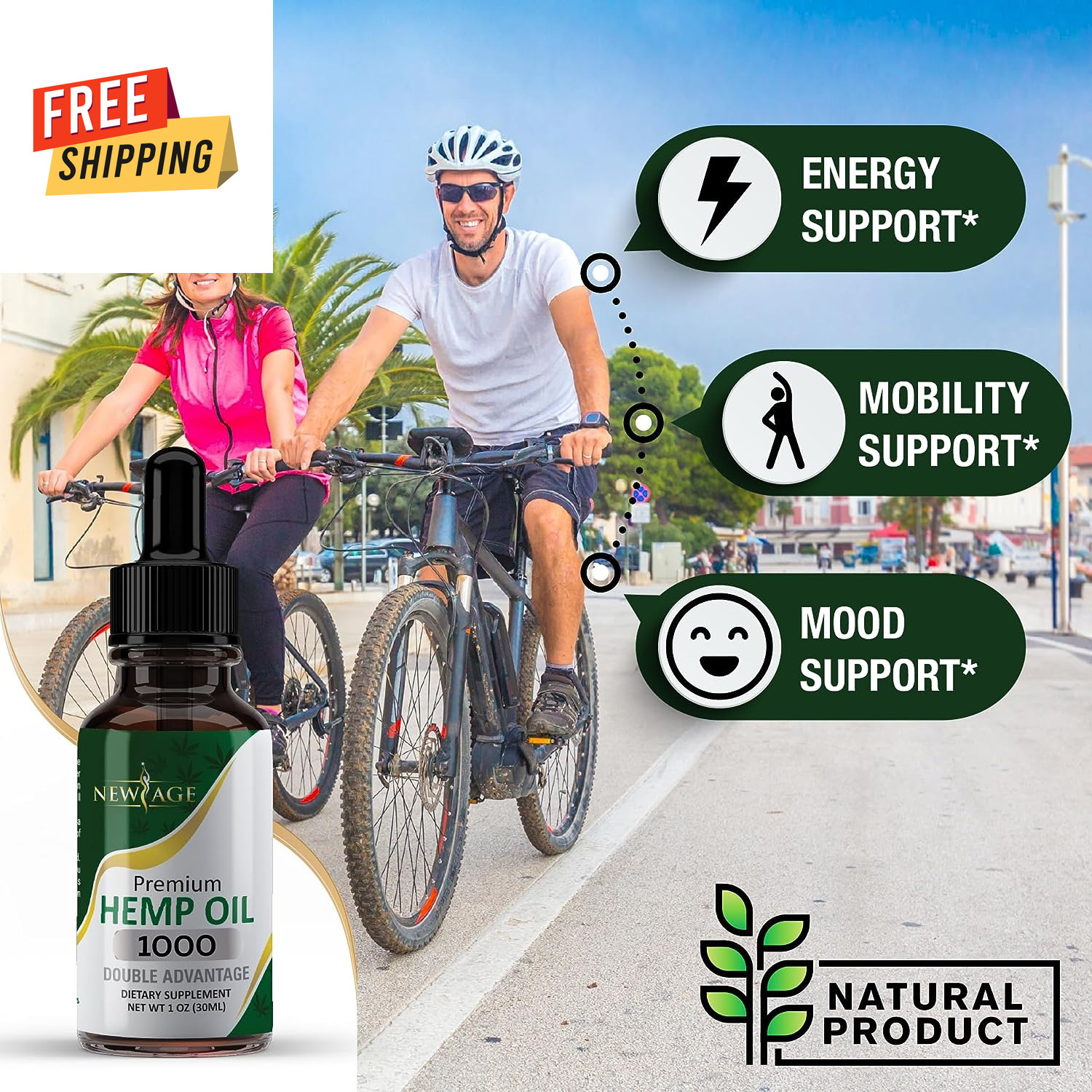 4 Pack Hemp Drops - All Natural CBD Oil