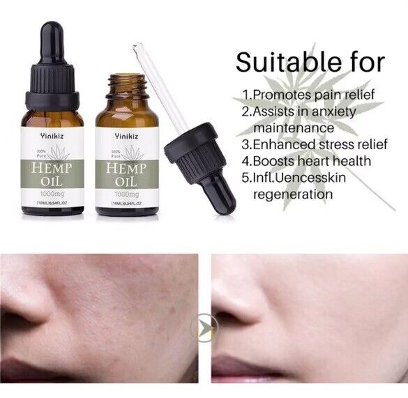 Premium Hemp Oil Drops for Pain, Stress, Anxiety, Sleep