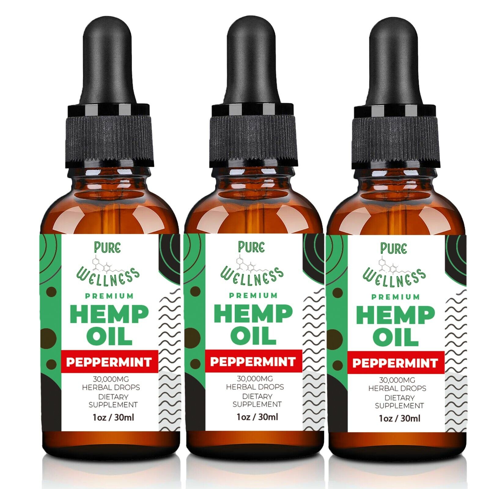 Organic 30,000mg Hemp Seed Oil Bottle (x3)