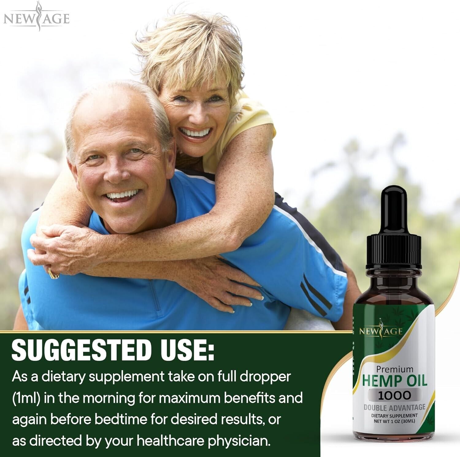 Organic Hemp Oil Drops for Pain Relief, Stress, Sleep