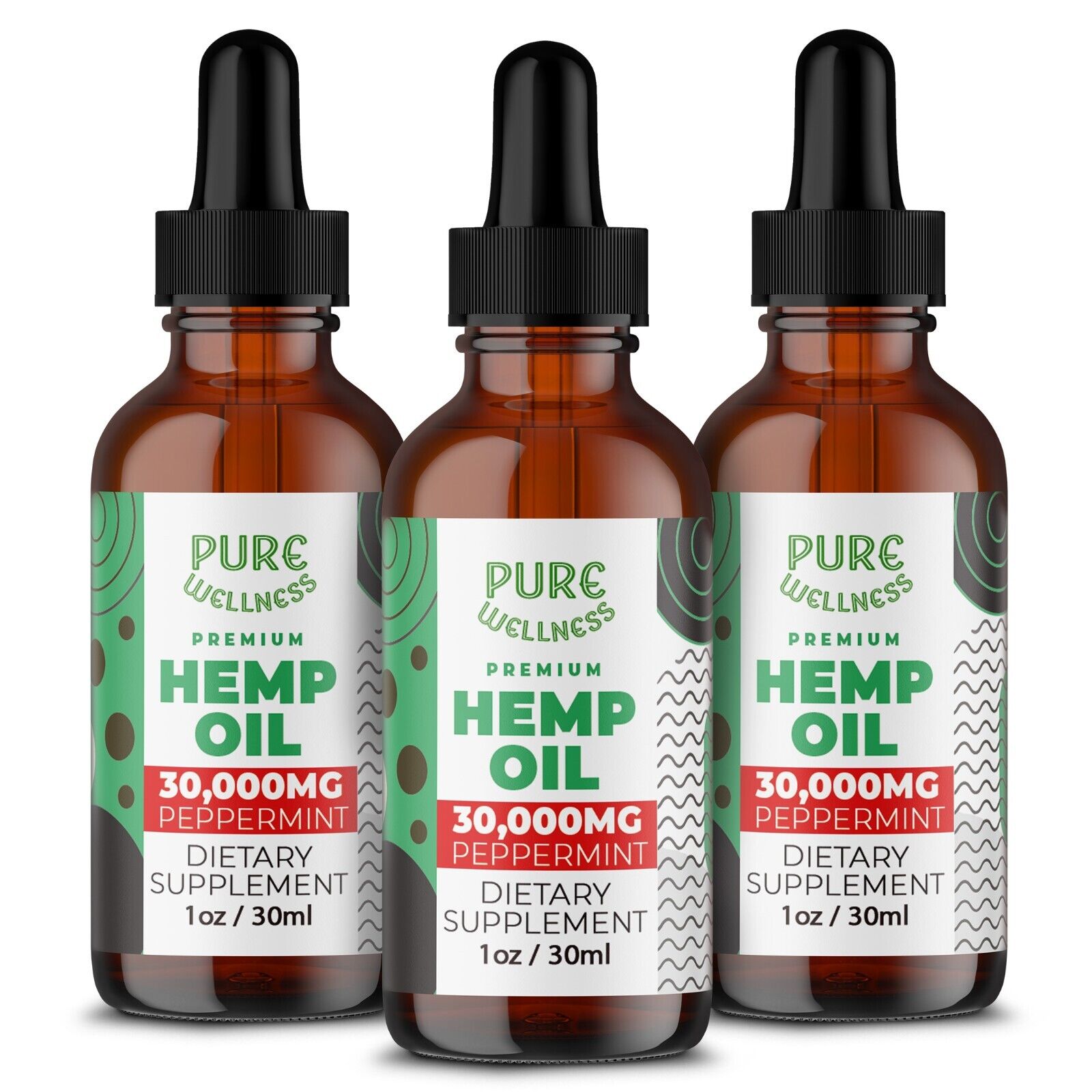 30,000mg Hemp Seed Oil | Triple Pack Benefits