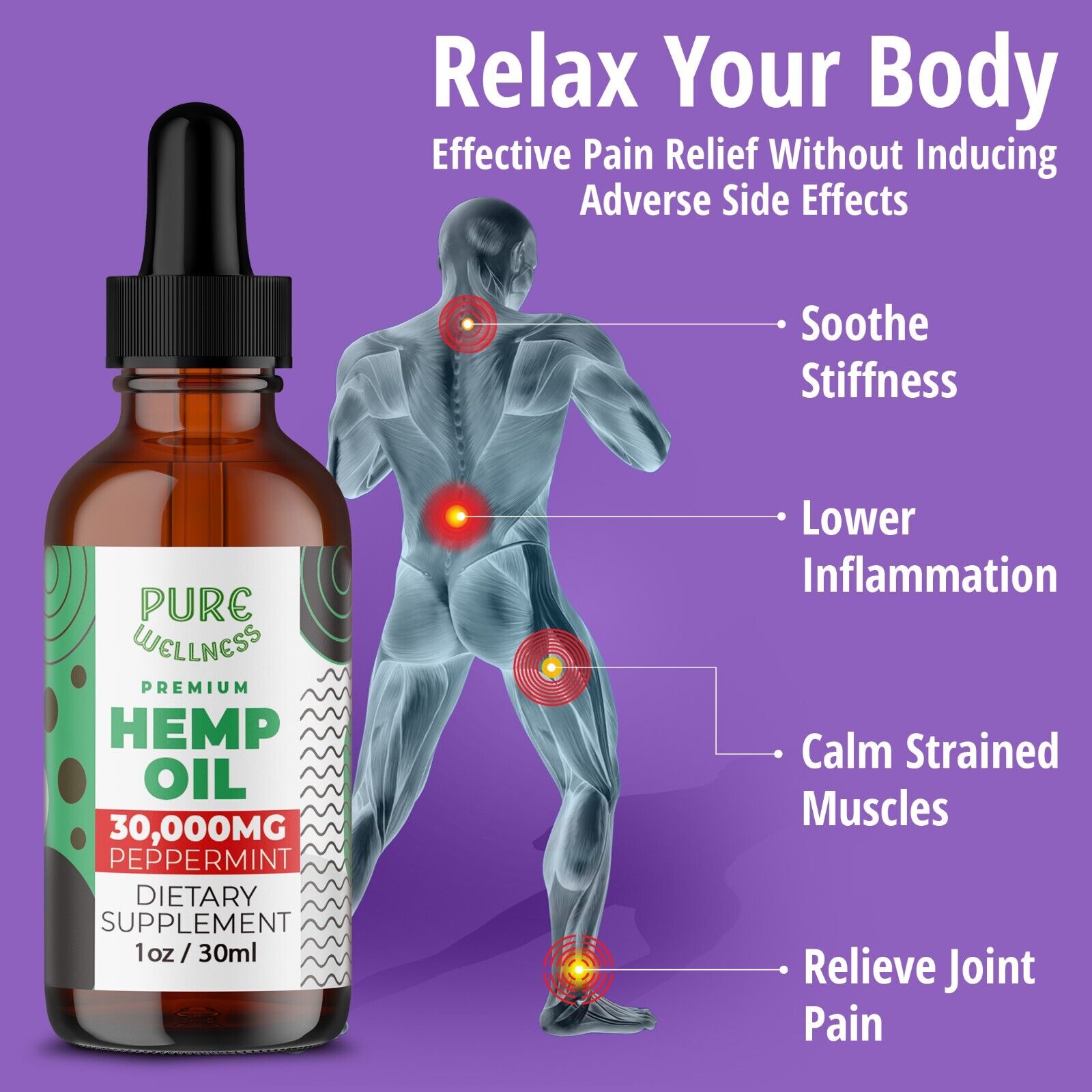 30,000mg Hemp Seed Oil | Triple Pack Benefits