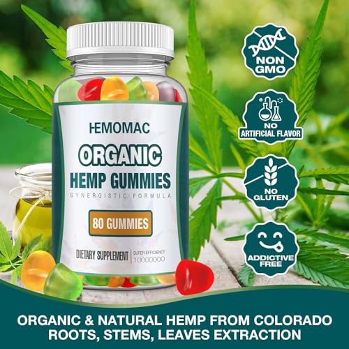 Organic High Potency Vegan Hemp Gummies - Extra Strength