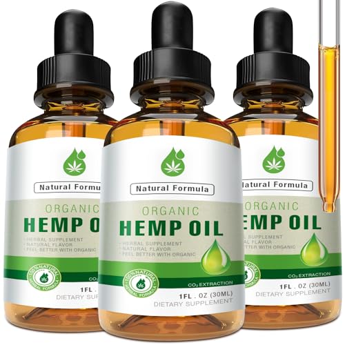 MaxHemp Organic Hemp Oil 3 Pack Vegan - USA-made