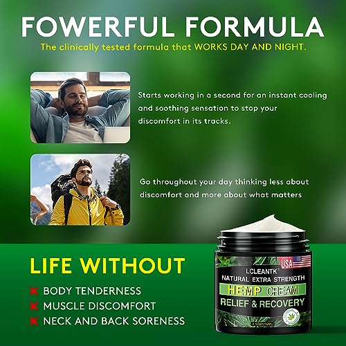 Natural Hemp Cream with Arnica, MSM, Turmeric & more