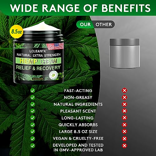 Natural Hemp Cream with Arnica, MSM, Turmeric & more