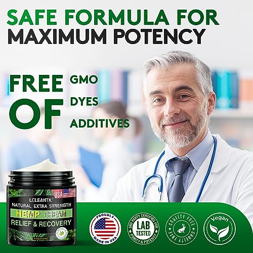 Natural Hemp Cream with Arnica, MSM, Turmeric & more