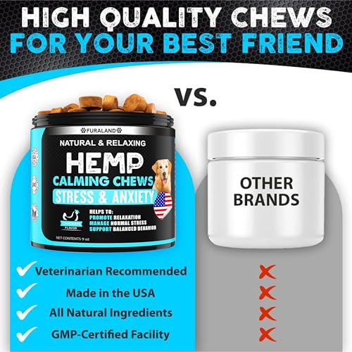 USA Made Hemp Calming Chews for Anxious Dogs