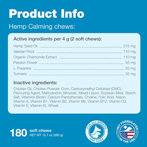 Calming Hemp Chews for Dogs - Anxiety Relief Formula