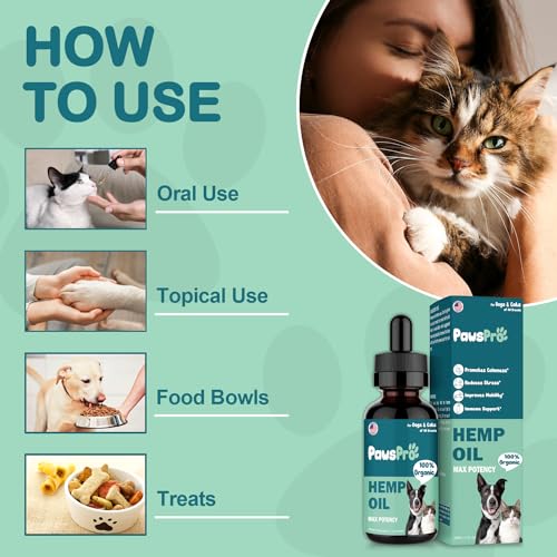 PawsPro Hemp Oil for Pets - Anxiety, Pain Relief