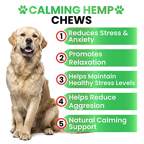 Dog Calming Hemp Chews - Anxiety Relief & Joint Support