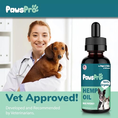 PawsPro Hemp Oil for Pets - Anxiety, Pain Relief