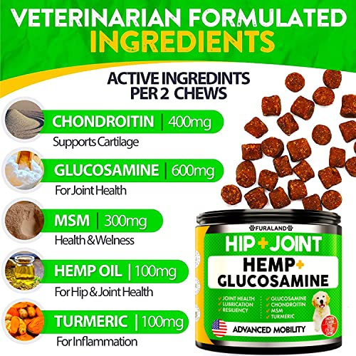 USA Made Hemp Hip & Joint Dog Supplement