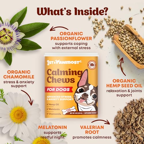 Dog Calming Hemp Chews with Melatonin and Valerian