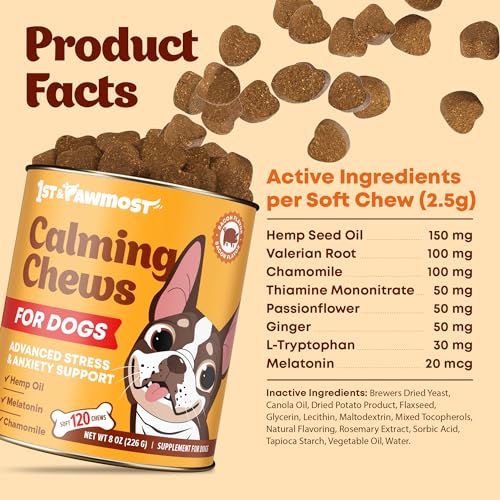 Dog Calming Hemp Chews with Melatonin and Valerian