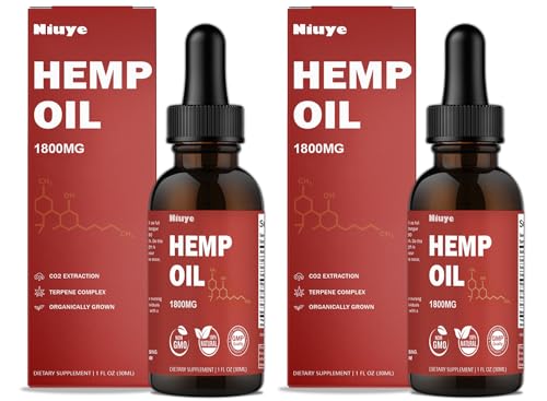 High Potency 2-Pack Hemp Oil - 1800mg Omega 3-6-9