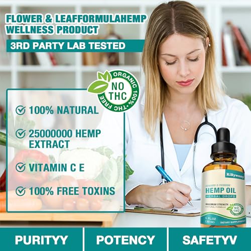 3 Pack High Potency Hemp Oil Drops - USA Grown