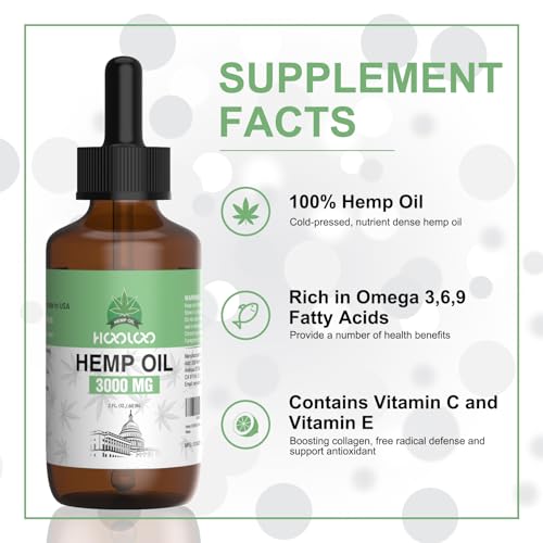 3000MG HOOLOO Hemp Oil Adults Bedtime Support