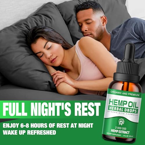 High-Potency Hemp Oil Drops - 2 Pack, 100% Natural