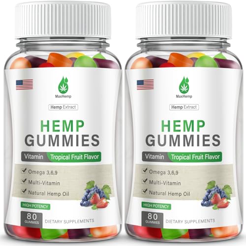 2 Pack MaxHemp Organic Hemp Gummies - High Potency