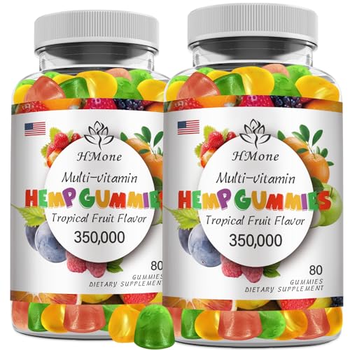 2-Pack Organic High-Potency Hemp Gummies Vegan Bear Candy