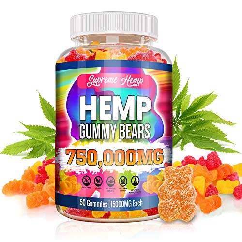 High Potency Hemp Gummies - Natural Supplement, Made in USA