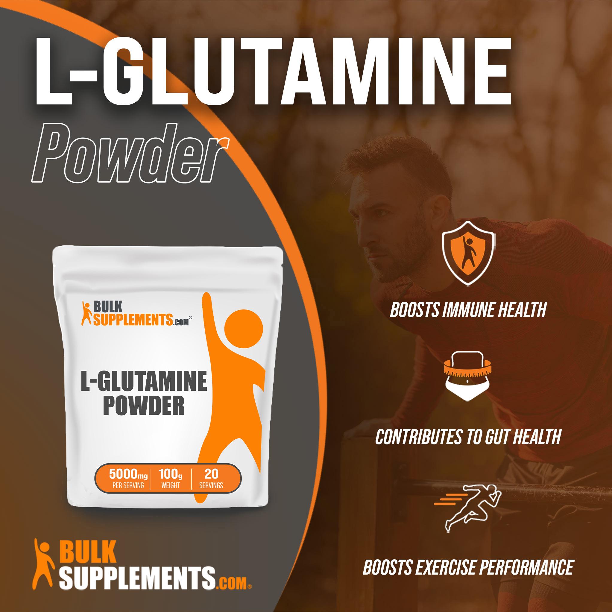 L-Glutamine BCAA Powder 5g (100g)