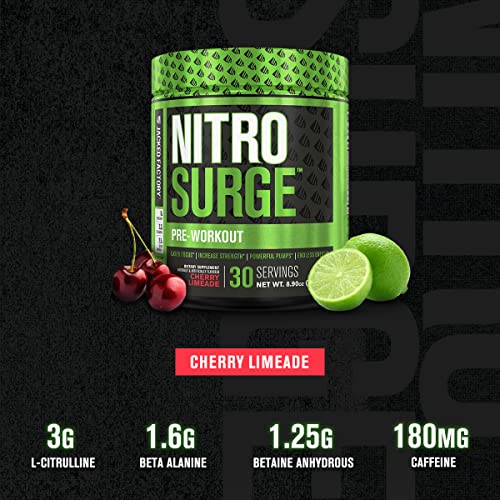 NITROSURGE Pre Workout - Energía, Fuerza y Concentración.