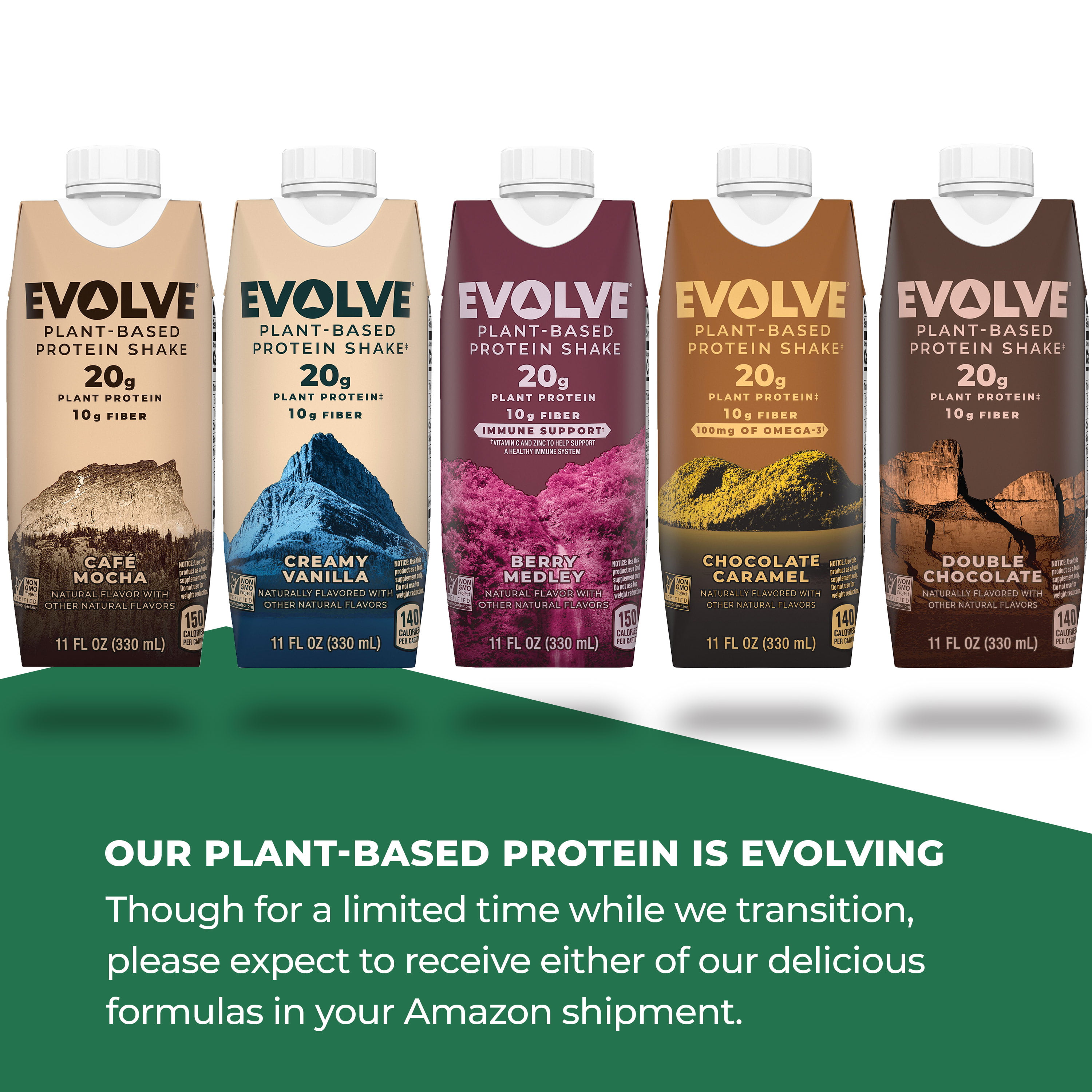 4-Pack Evolve Double Chocolate Plant Protein Shake