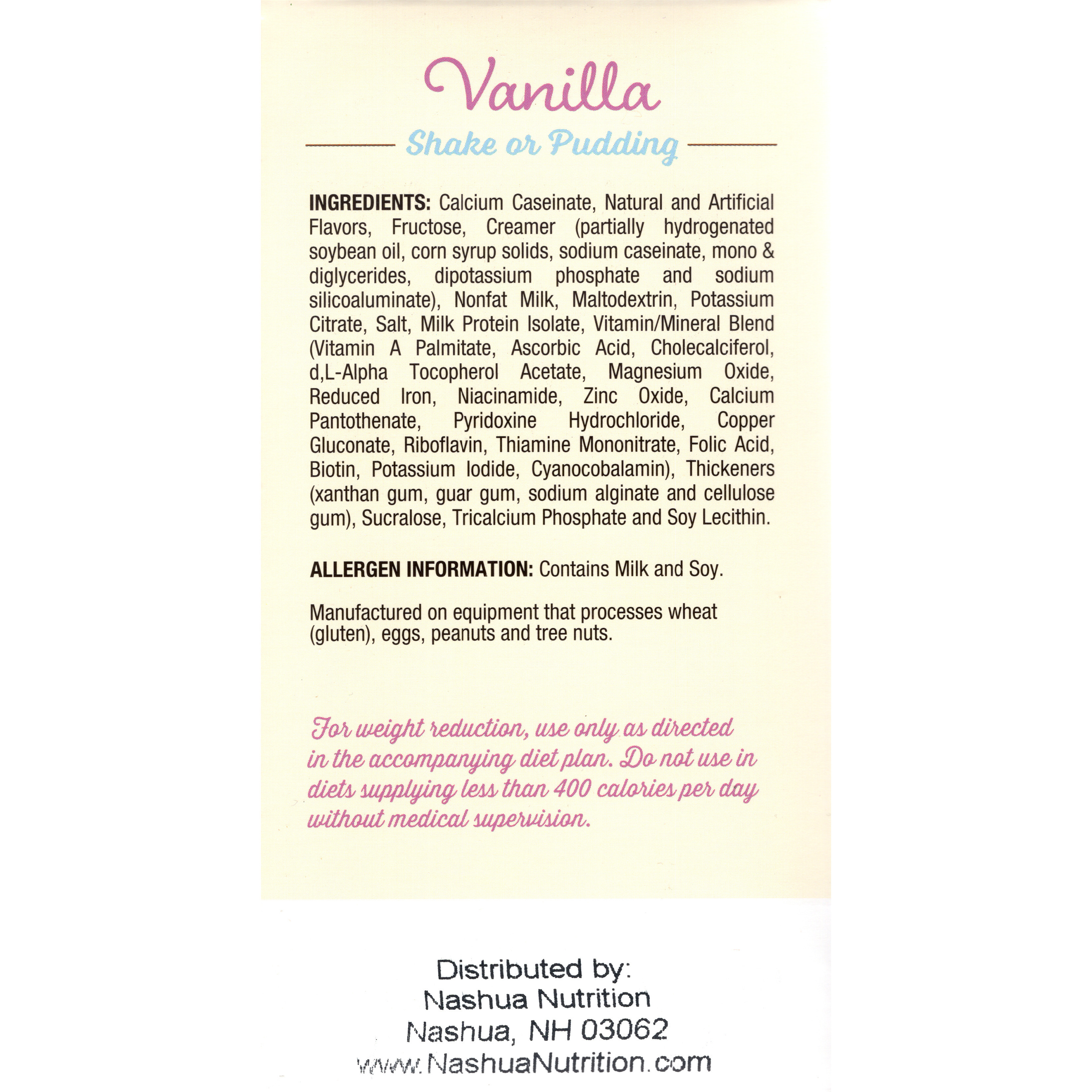 Vanilla High Protein Meal Replacement Shake - 7/Box