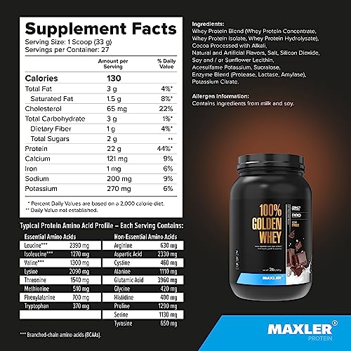 Maxler 100% Golden Whey - Premium Protein Powder