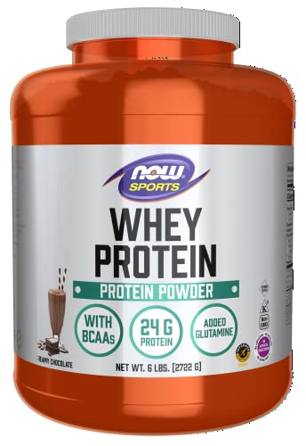 NOW Whey Protein, 24g BCAAs, Creamy Chocolate