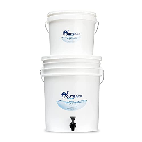Outback Water Emergency Water Filtration System - Extra Replacement Filters - 5 Gal Bucket Water Filter - Portable - Gravity-Fed Purifier - for Potable Clean Drinking Water - 20-24 Gal/Day