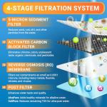 AlcaPure Reverse Osmosis Countertop Water Filter by RKIN with Patented High Capacity 4 Stage Technology: Purified Alkaline Water with Superior Taste. No Installation or Assembly Required. Space Black