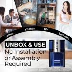 AlcaPure Reverse Osmosis Countertop Water Filter by RKIN with Patented High Capacity 4 Stage Technology: Purified Alkaline Water with Superior Taste. No Installation or Assembly Required. Space Black