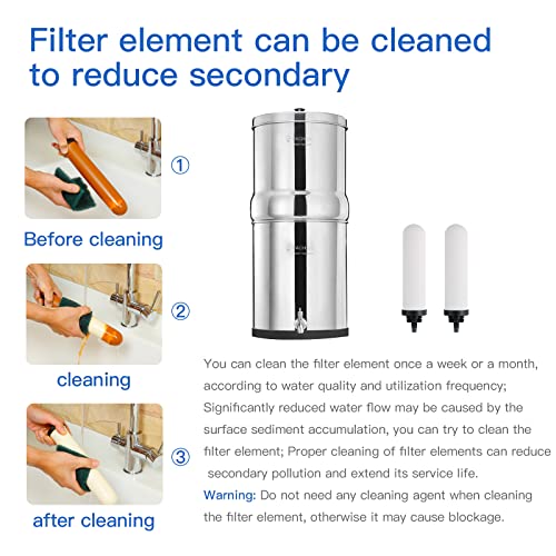 Stainless Steel Gravity Water Filter - Portable