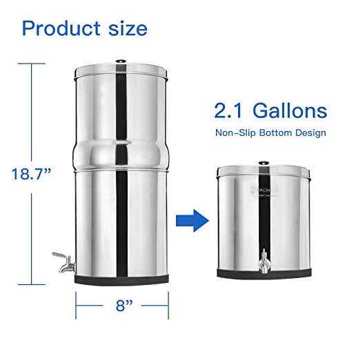 Stainless Steel Gravity Water Filter - Portable
