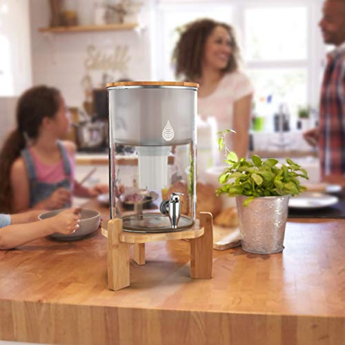 Glass alkaline water dispenser - countertop filtration system