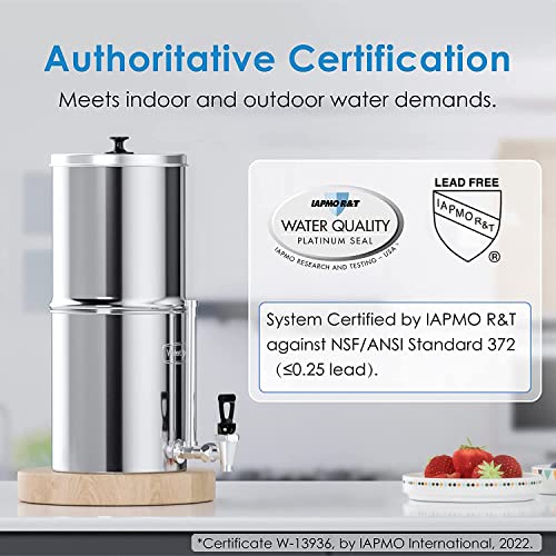 Waterdrop Stainless-Steel Gravity Water Filter System