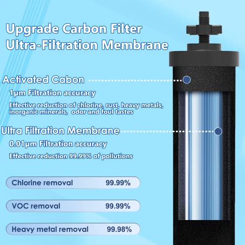 Stainless Steel Water Purifier with 2 Filters