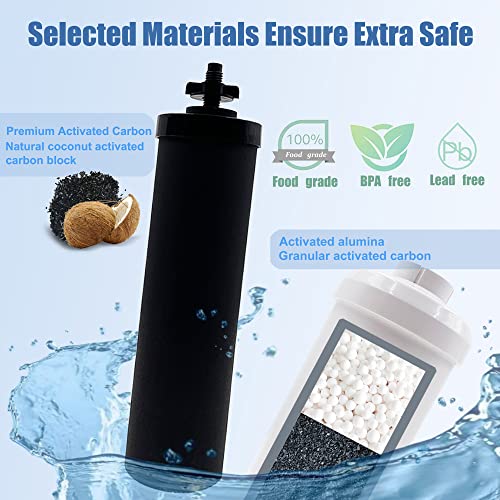 Gravity-fed water filter system with stand