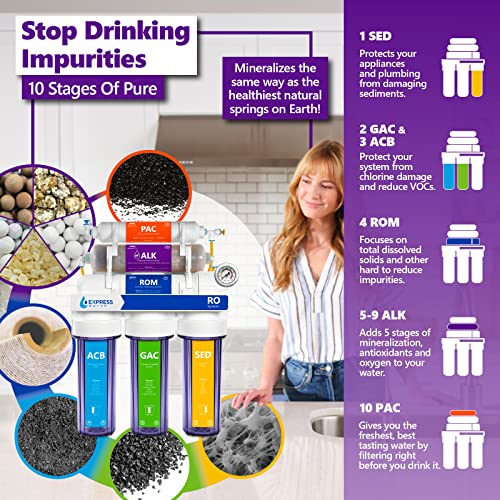 ROALK10DCG Alkaline Water Filtration System - 10 Stage