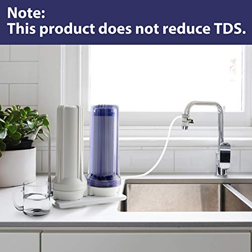 iSpring 2 Stage Countertop Water Filter Dispenser White