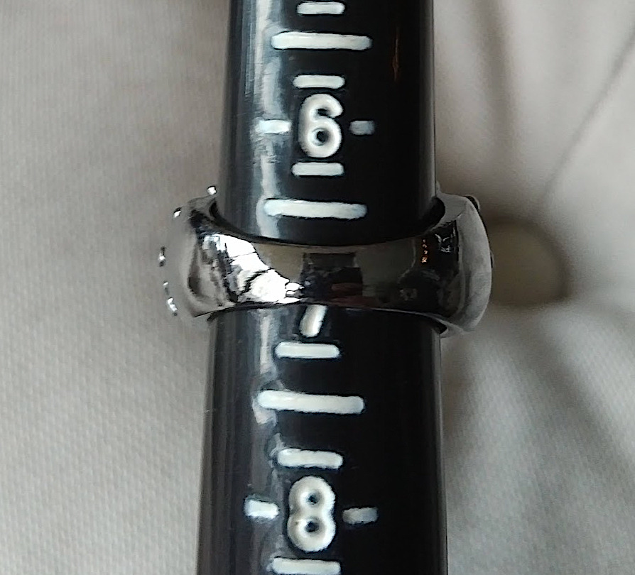 Spiky Dome Statement Ring in Dark Silver Tone