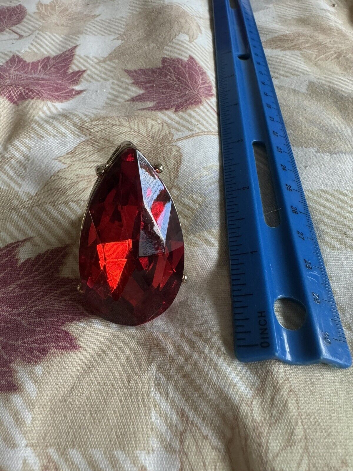 Handmade Teardrop Stone Statement Ring