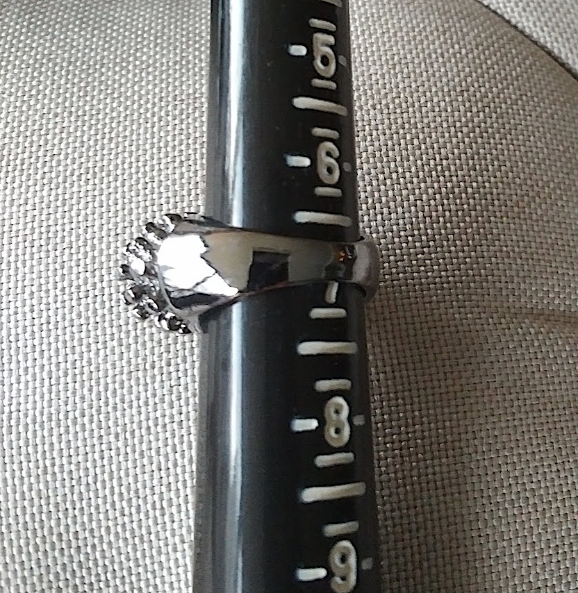 Spiky Dome Statement Ring in Dark Silver Tone