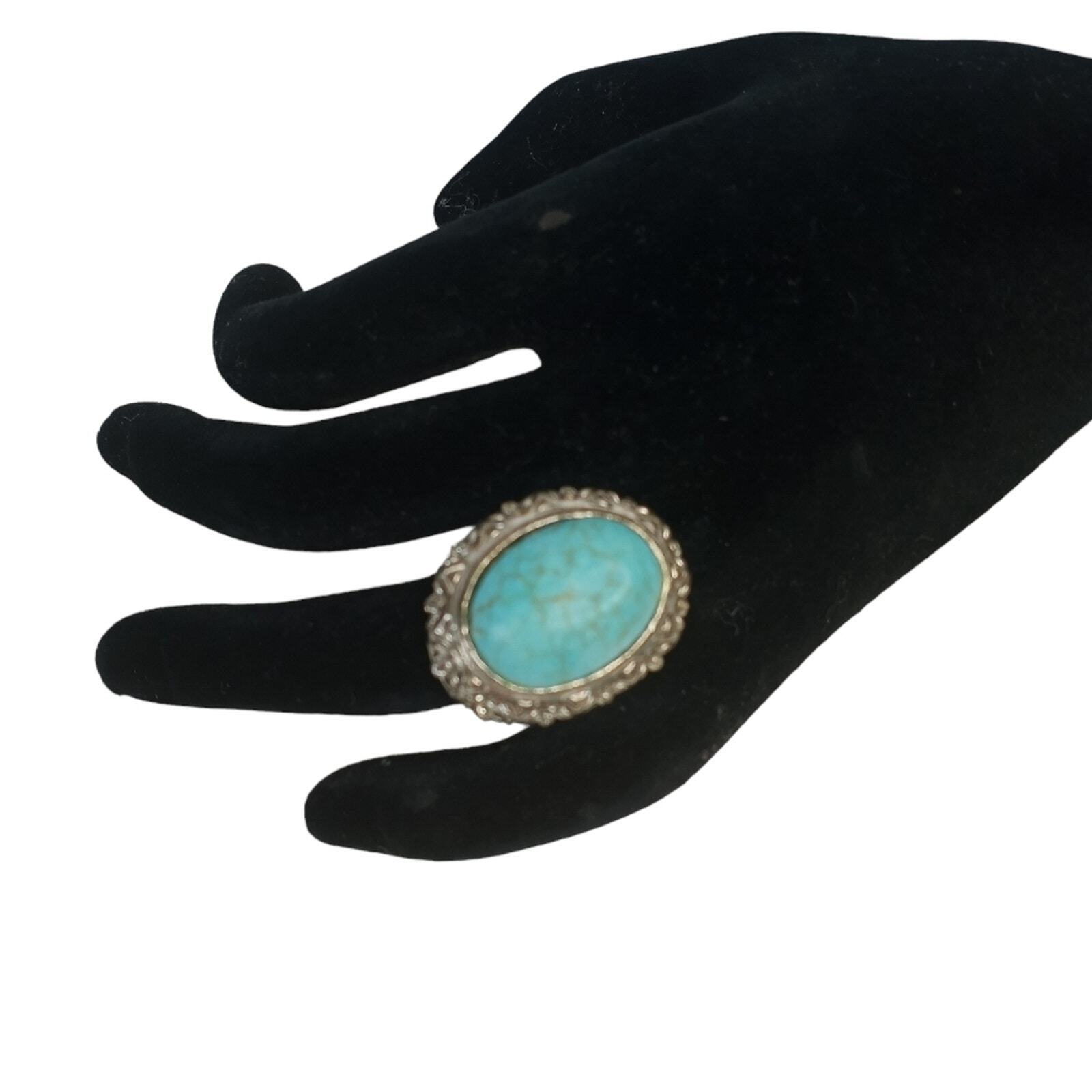 Southwestern Turquoise Bohemian Statement Ring for Women